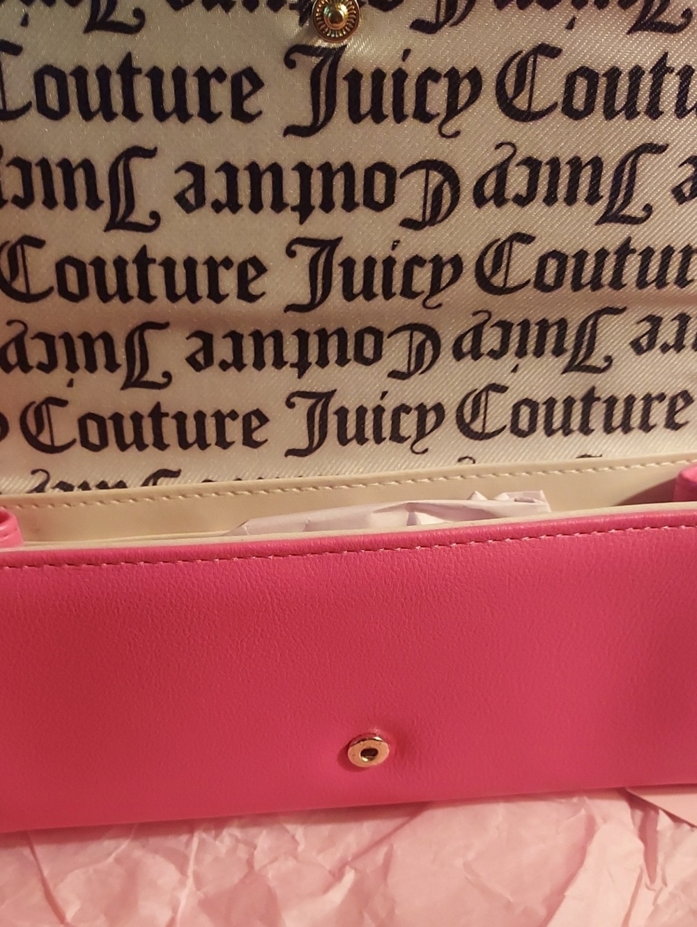 Juicy Couture Pink Studded Wallet Clutch - Picture 3 of 7